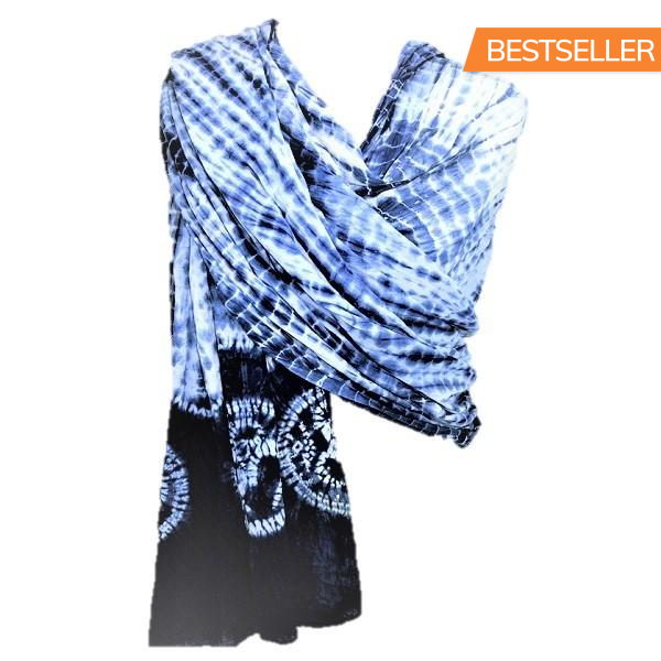 Savasana Indigo Dyed Long Scarf for mothers day gifts
