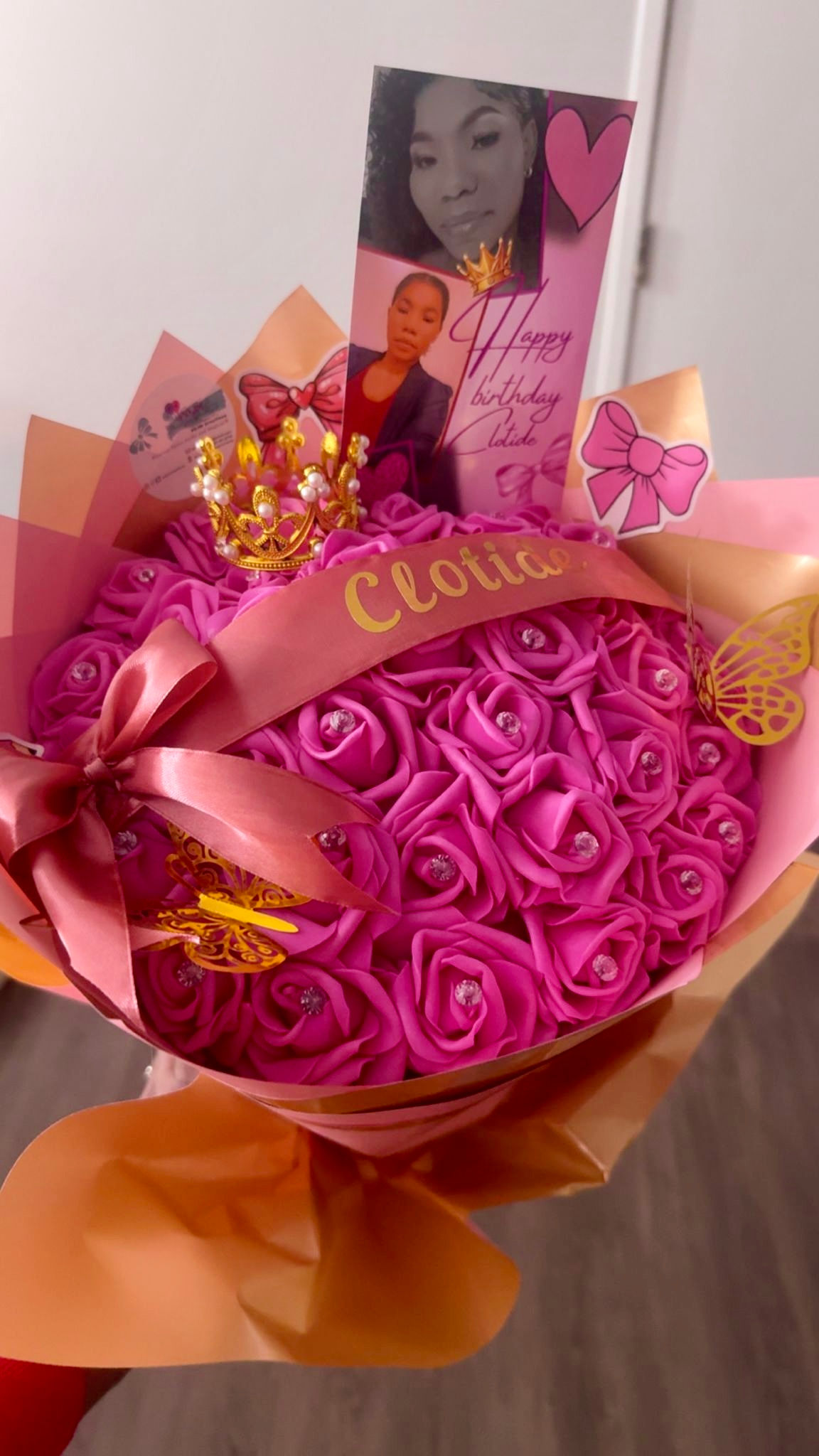 Personalized Pinkie Eternal flowers 🎀🌺💓