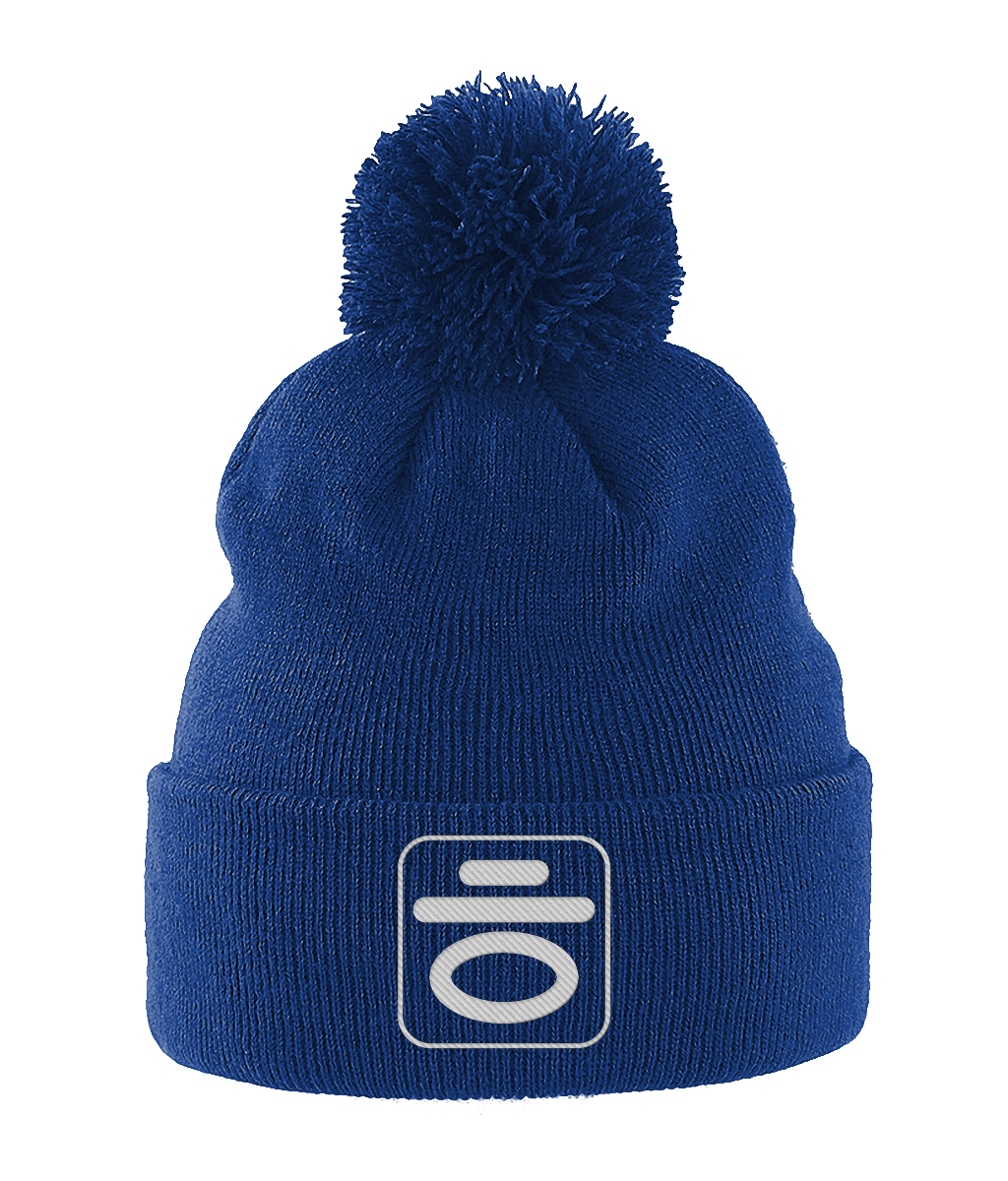 Blue Pom Pom Beanie 