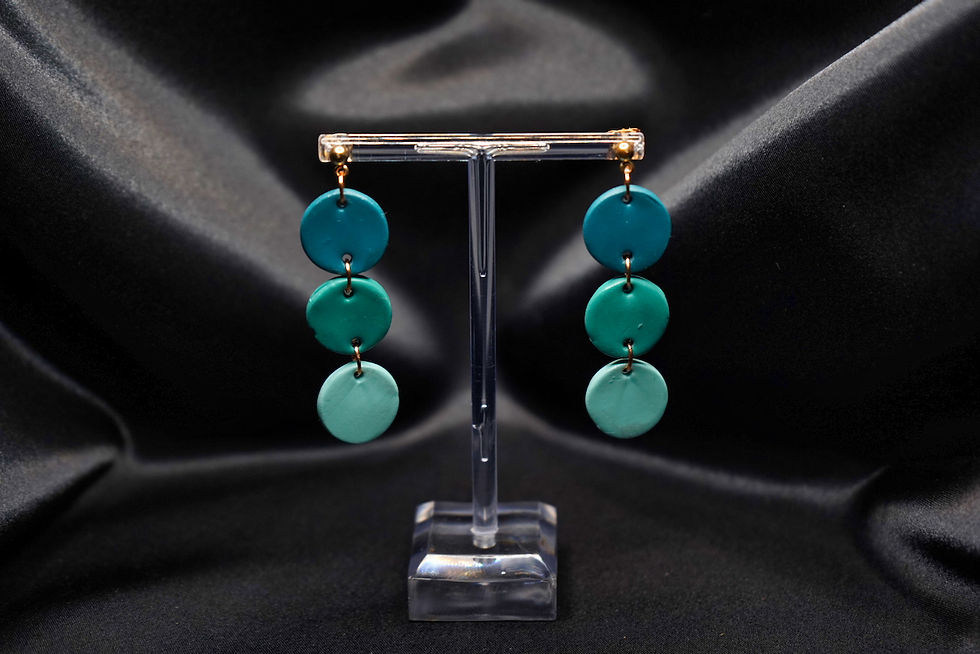 Miniatura: Pendientes Agua turquesa