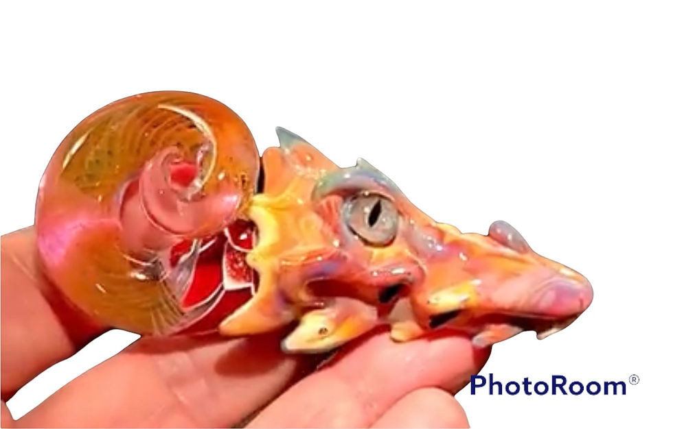 Thumbnail: E-demo Guido Adam 3: Dragon Head Pendant in boro