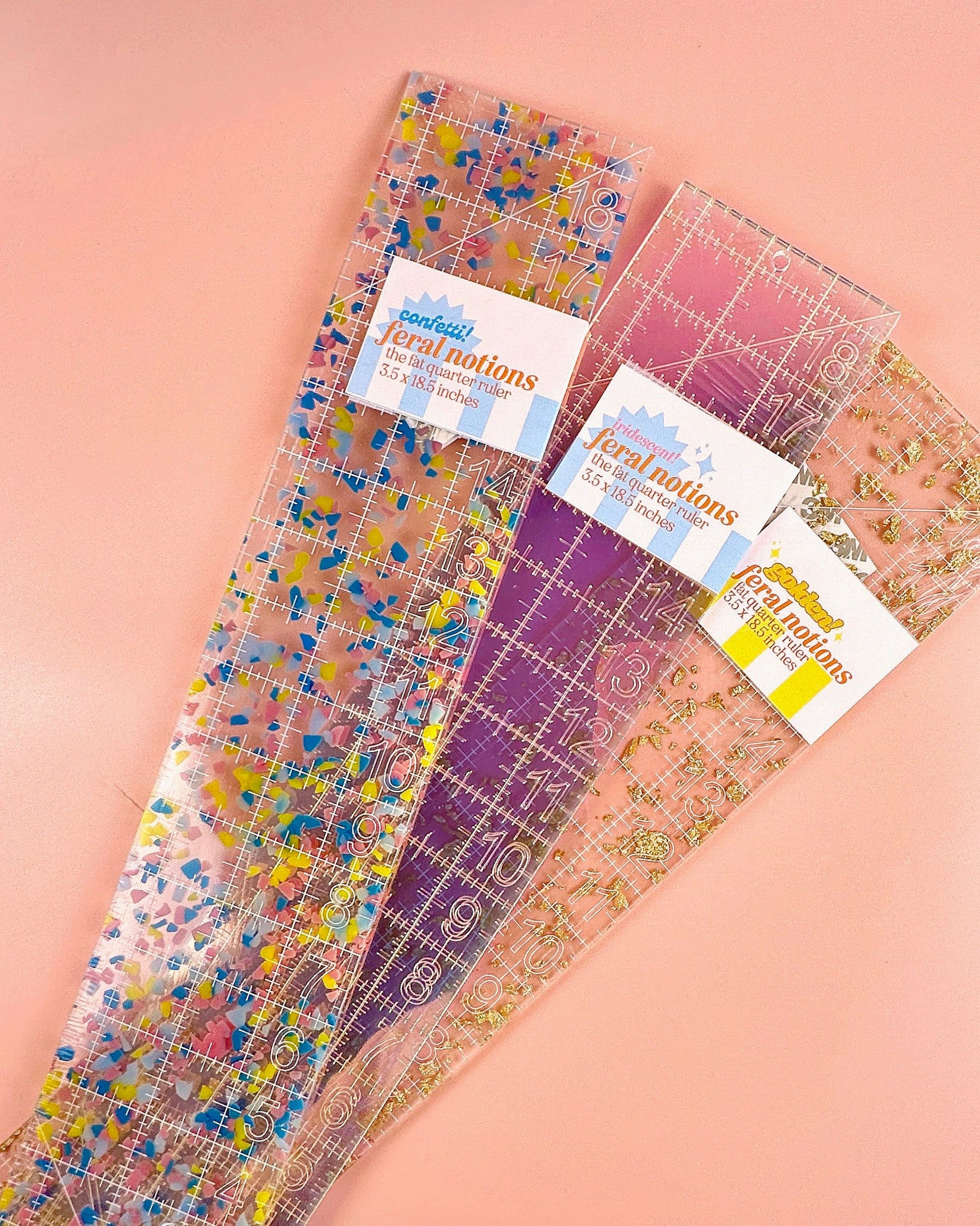 Fat Quarter Quilting Ruler Confetti