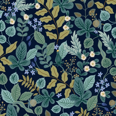 Vintage Garden - Verte - Navy Rayon