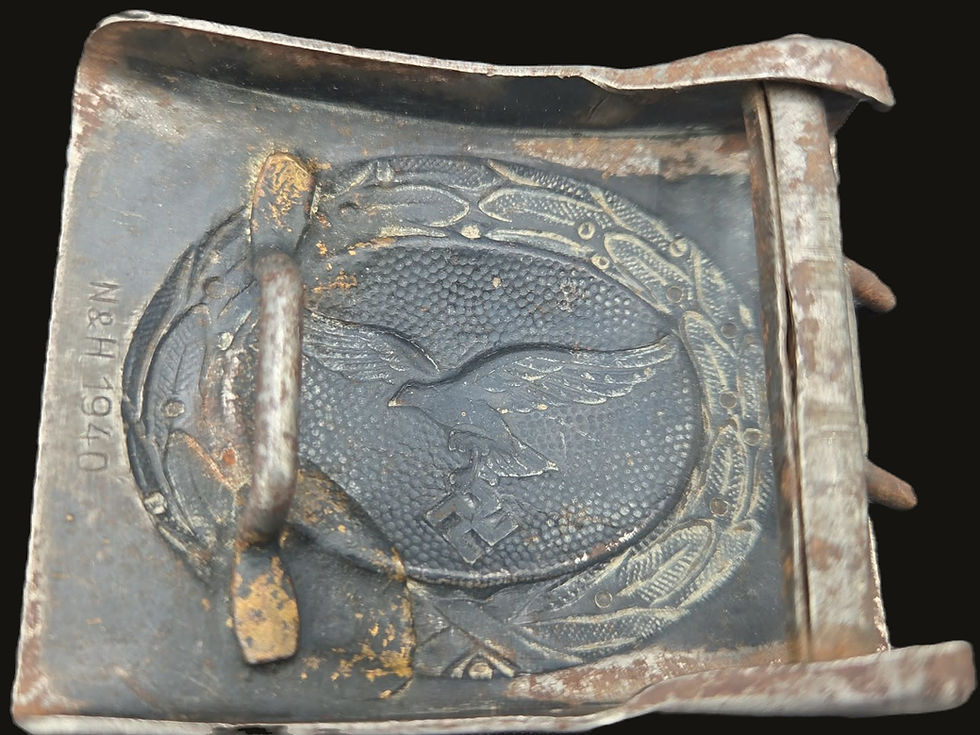 Thumbnail: German WWII Luftwaffe Belt Buckle N&H Noelle & Hueck