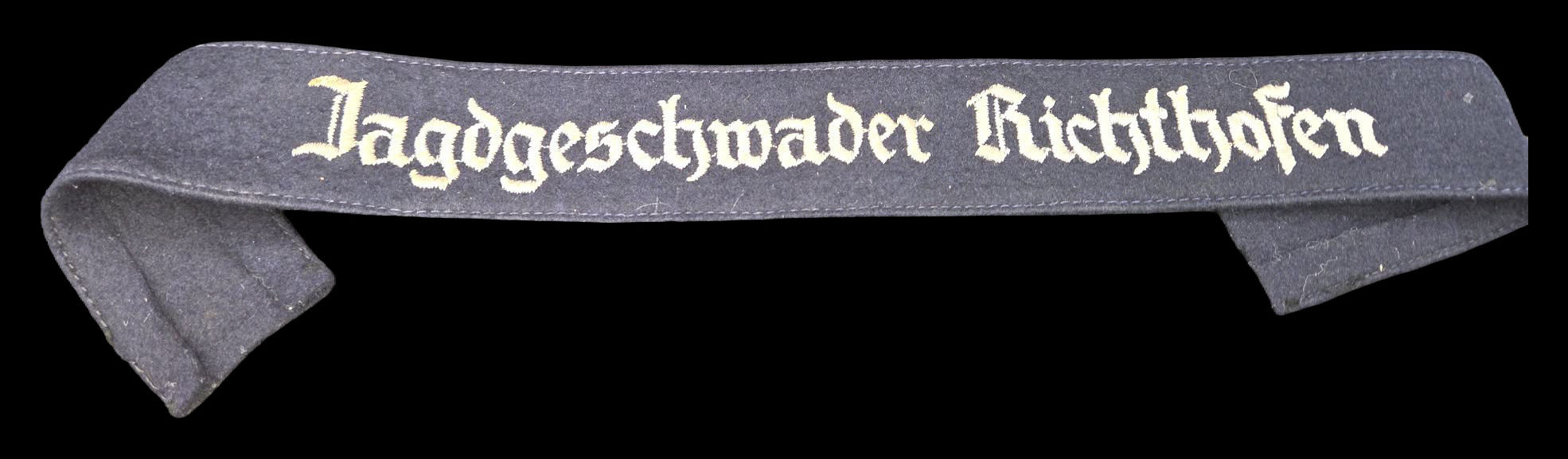 German WWII Luftwaffe Jagdgeschwader Richthofen Cuff Title