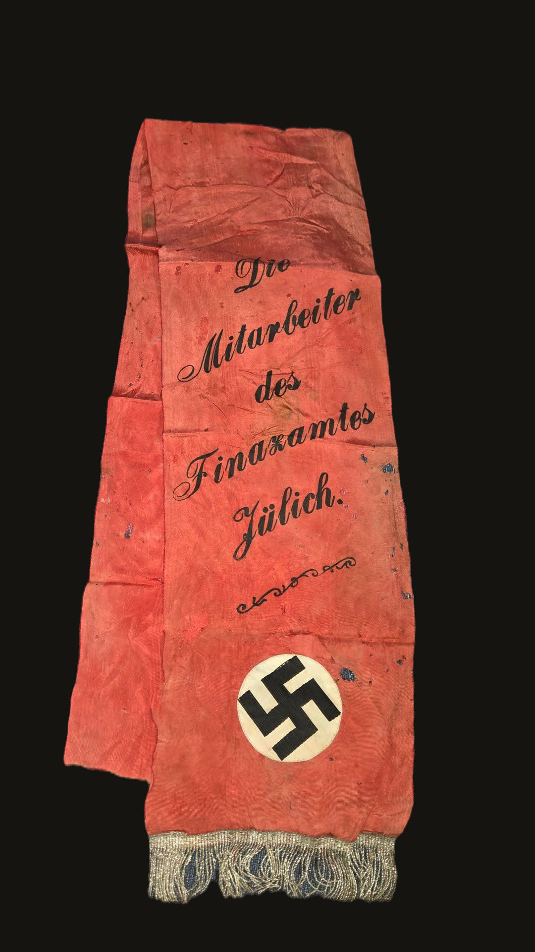 WWII German Jülich Tax Office Dedication Sash – Veteran Bringback