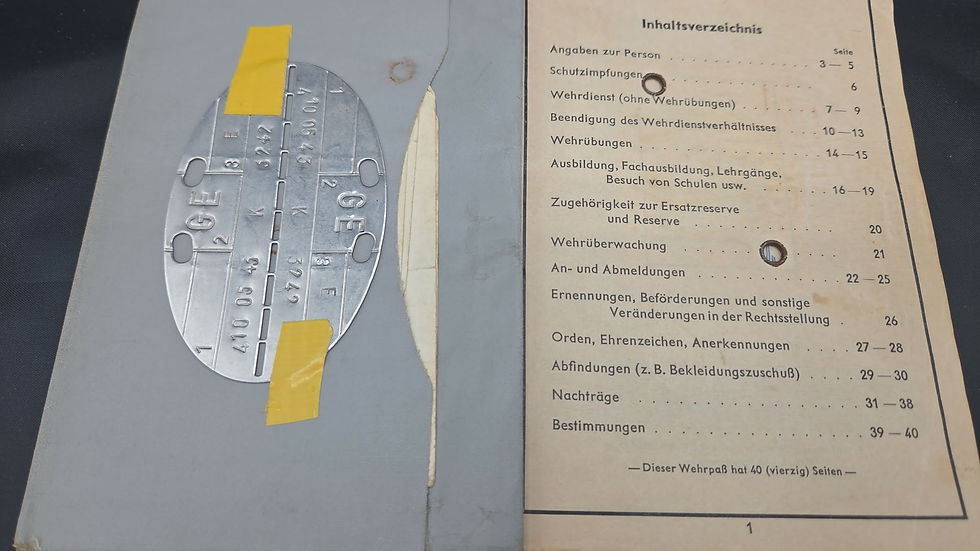 Thumbnail: West German Bundeswehr Wehrpass Military Service Record Book