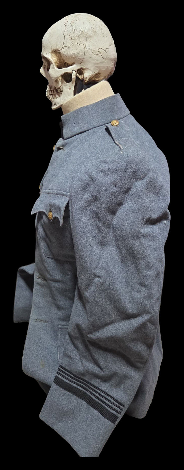 Thumbnail: Vintage Valley Forge Military Academy Gray Uniform Coat Sgt. Saco