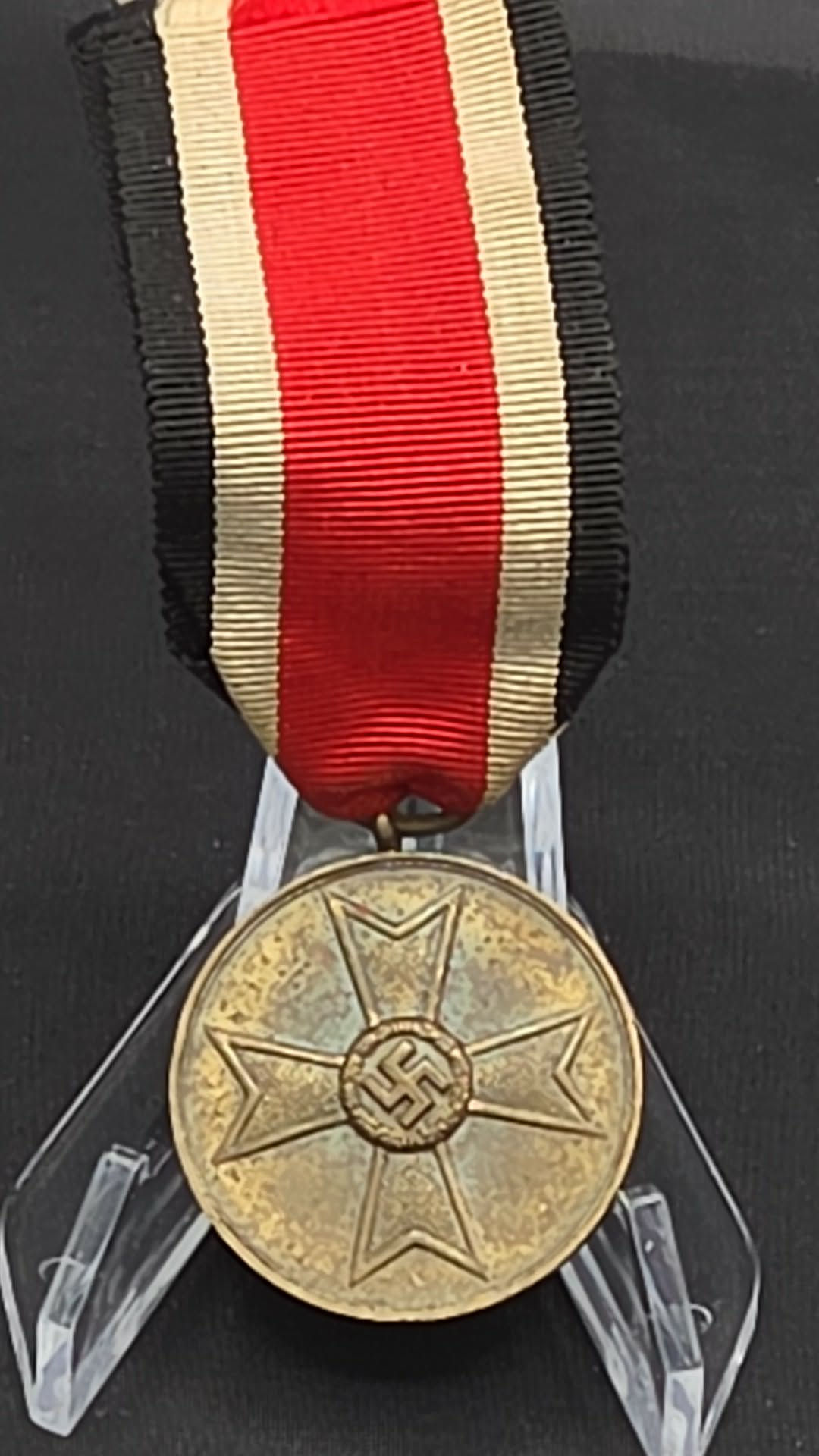Original WWII Bronze German War Merit Medal 2nd Class