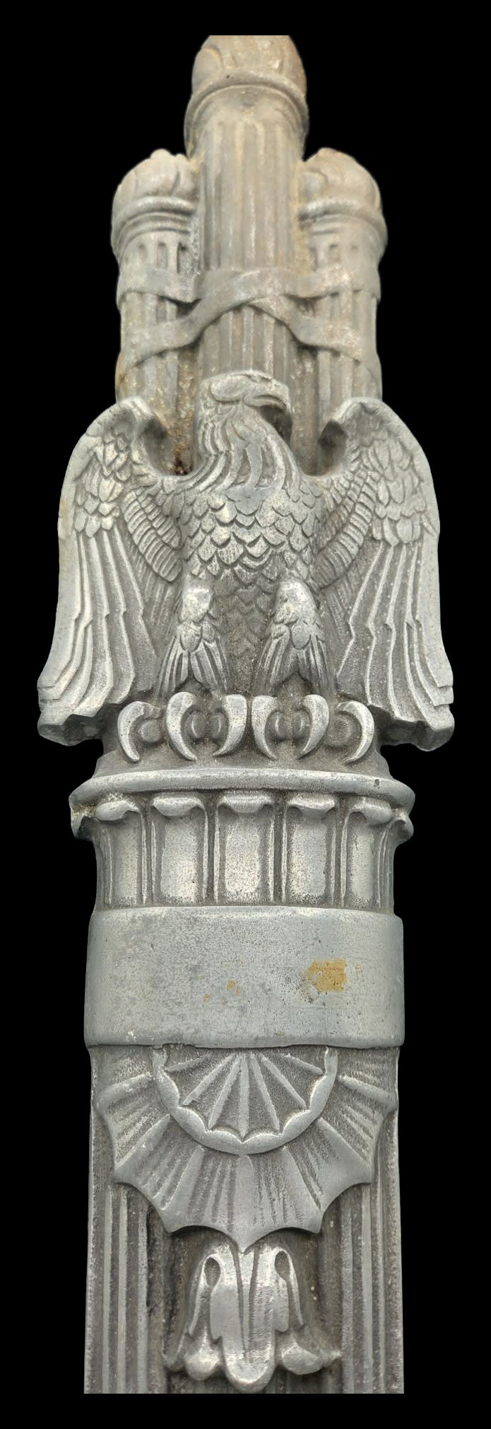 Thumbnail: Italian WWII Fascist Eagle & Fasces Cast Iron Wall Plaque