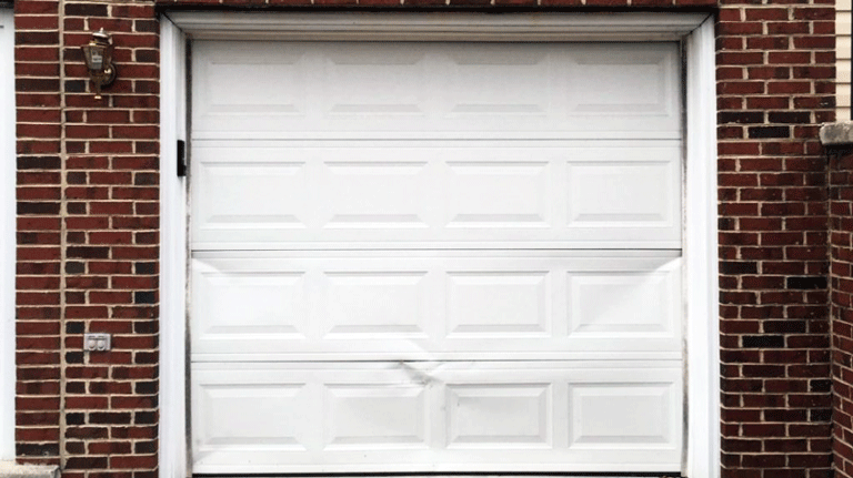 Dents in garage door panels