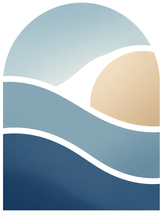 Harbor coastal arch emblem