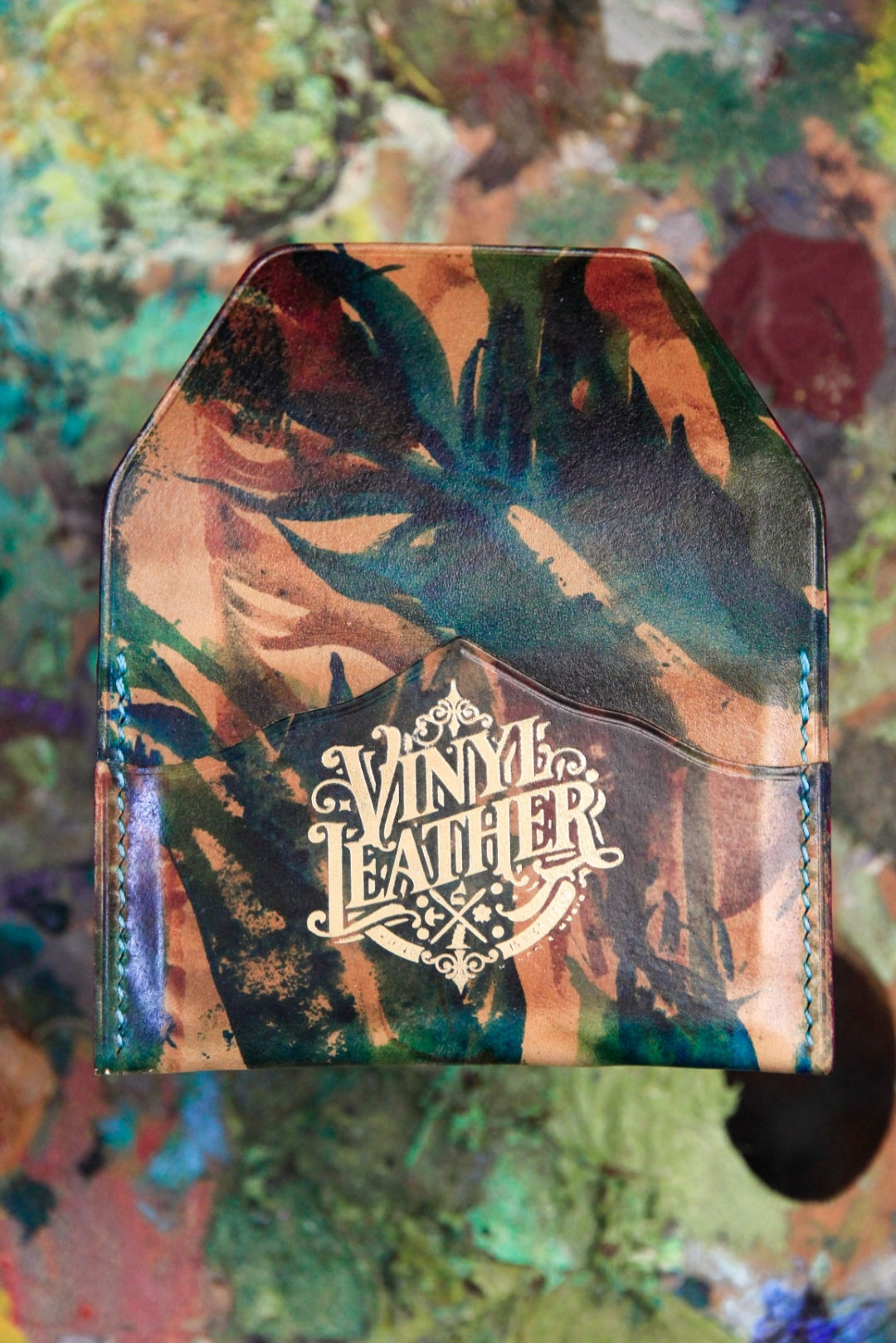 Shell cordovan card holder.