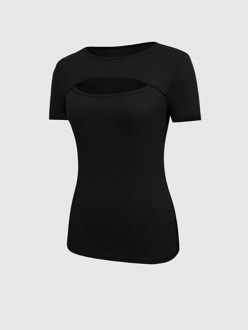 Miniatura: 2024 European And American Summer Cross-Border New Women's Round Neck Chest Open