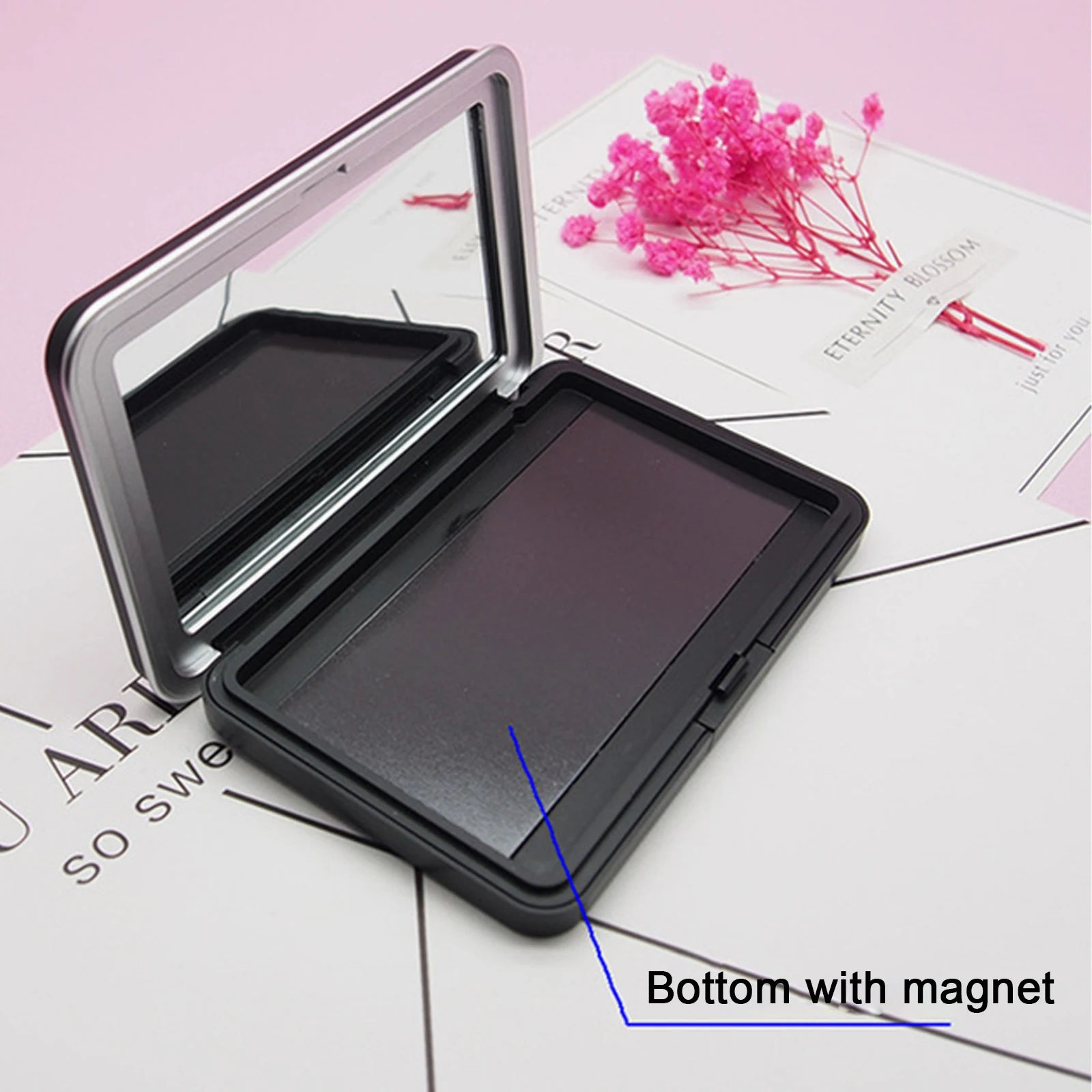 1Pc Matte Black Empty Magnetic Cosmetics Palette Eyeshadow Blusher DIY Beauty Ma