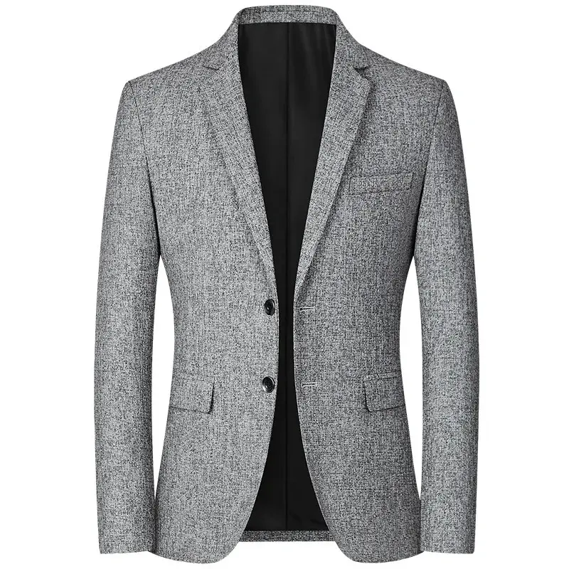 Men's Thin Blazer Jacket - Solid Business Casual, 4XL