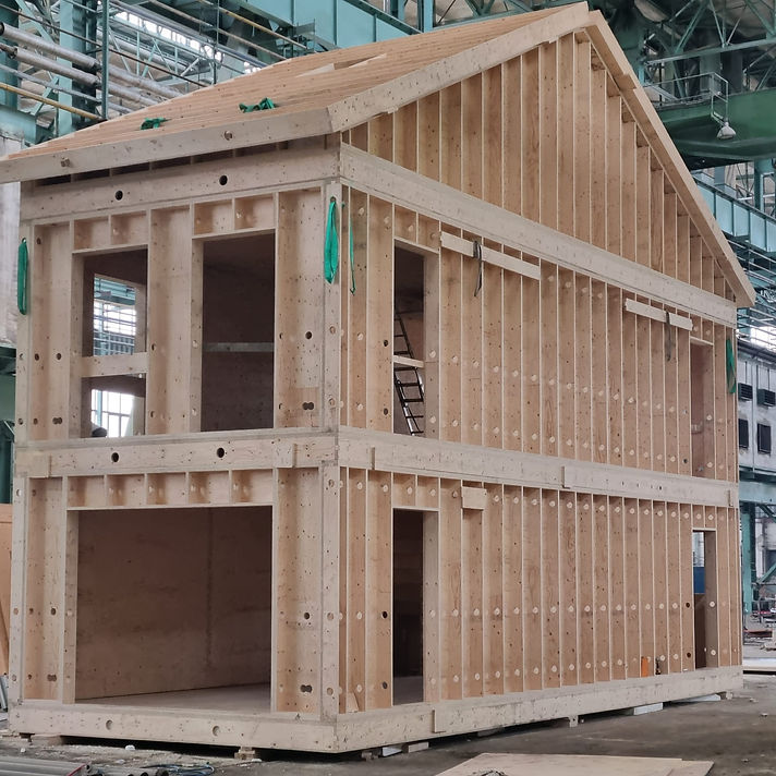 Rijwoning in LVL hout