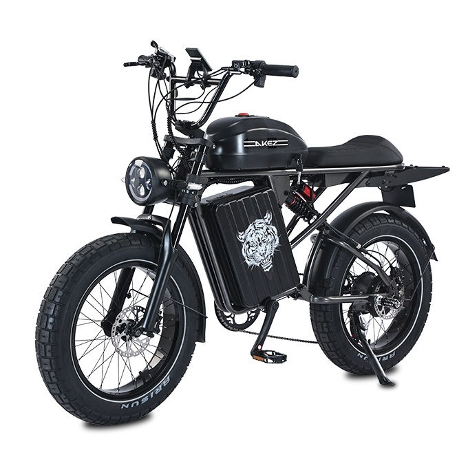 Thumbnail: Fast E Bike Electric Fat Tire Full Suspension Cross Hybrid Bike 45km 40km/h Hub 