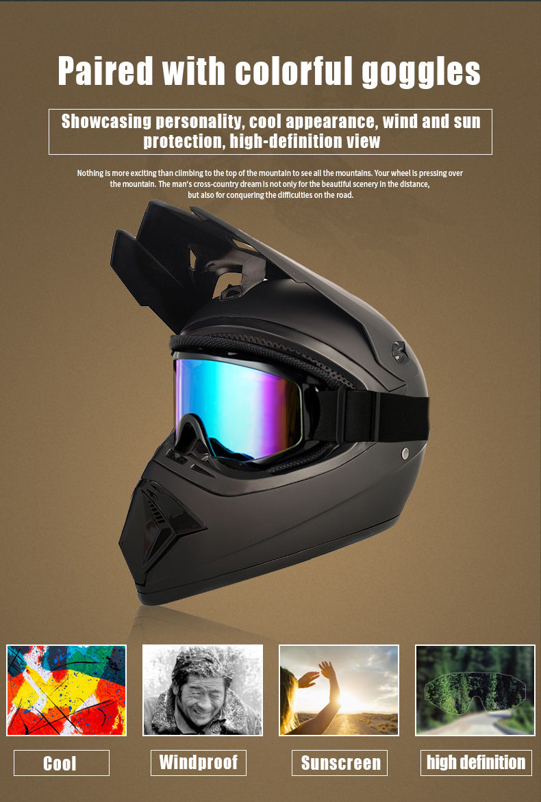 Thumbnail: Full-face Downhill DH Mountain Bike Racing Helmet AM Mountain Bike All-terrain A