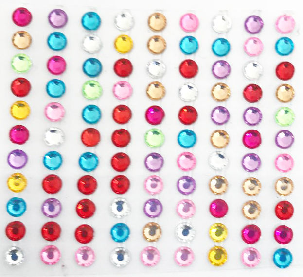 MOD.39 CARTELA STRASS COLORIDA PEQ