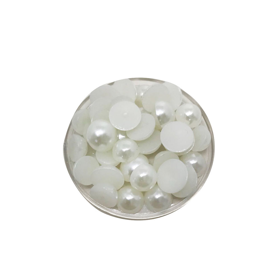 MEIA PEROLA 12 MM BRANCA com 25 grm