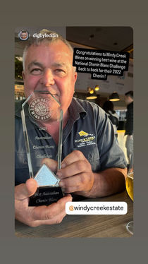 Tony with Best Chenin Trophy