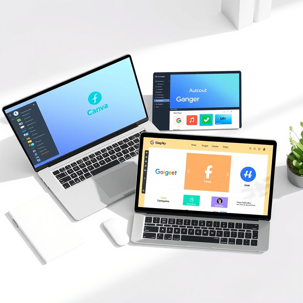 free design tools on laptop and tablet screens