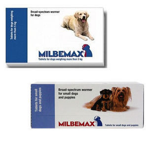 milbemax chewable dog worming tablets