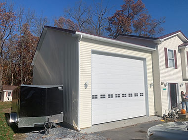 Vinyl and steel siding, Pole Barn Garage Addition