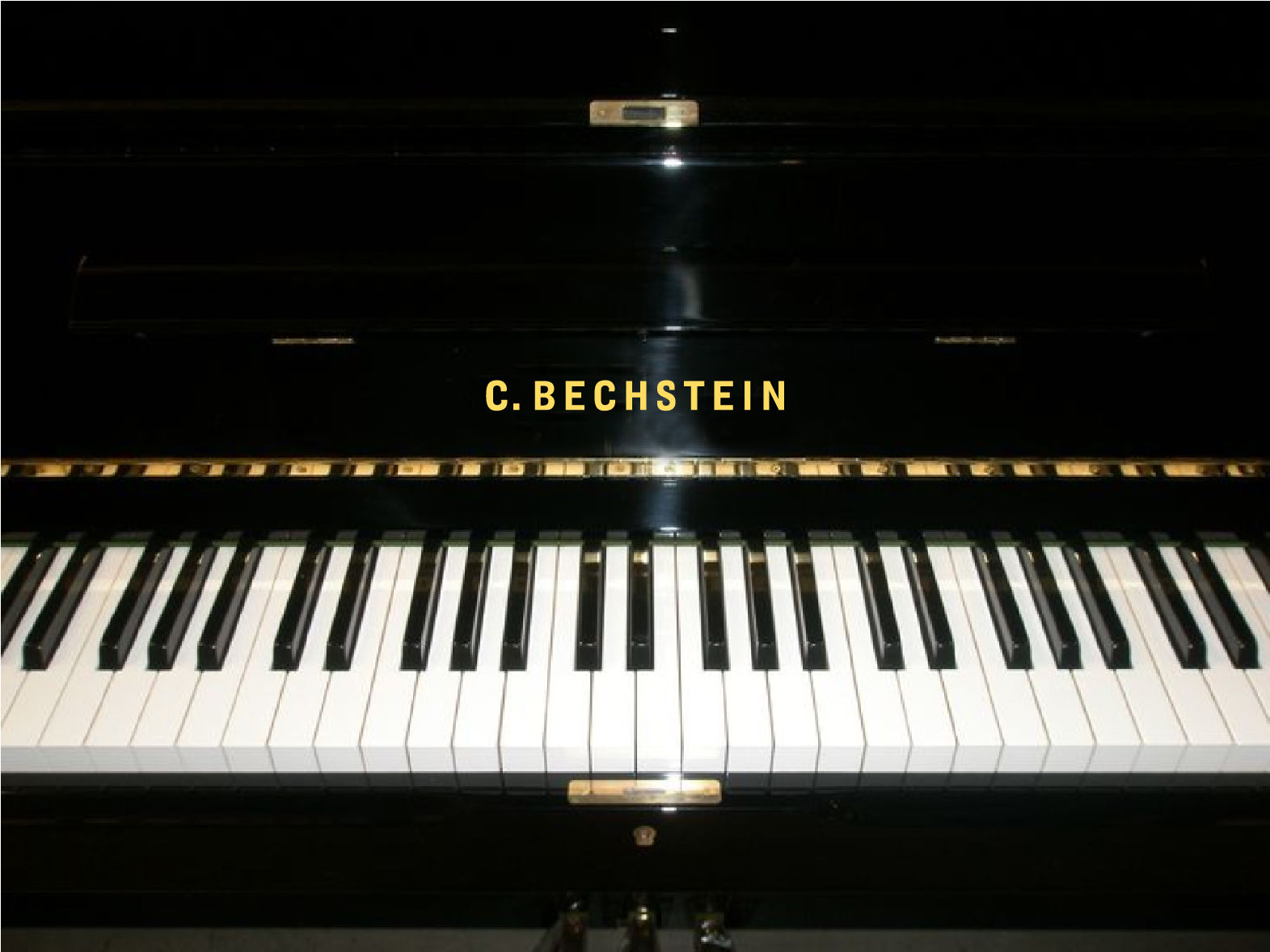 Bechstein Metallic Gold Piano Name Brand Vinyl Transfer Decal Sticker