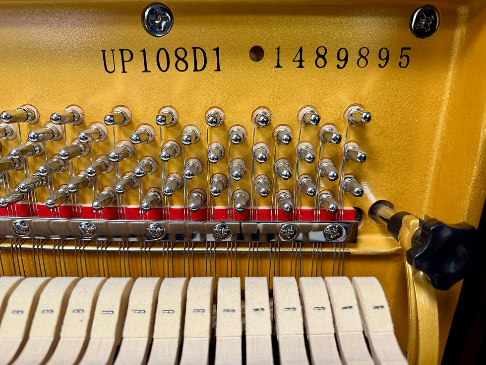 Thumbnail: Pristine Gloss Black 'Bentley' Modern Upright Piano & Stool