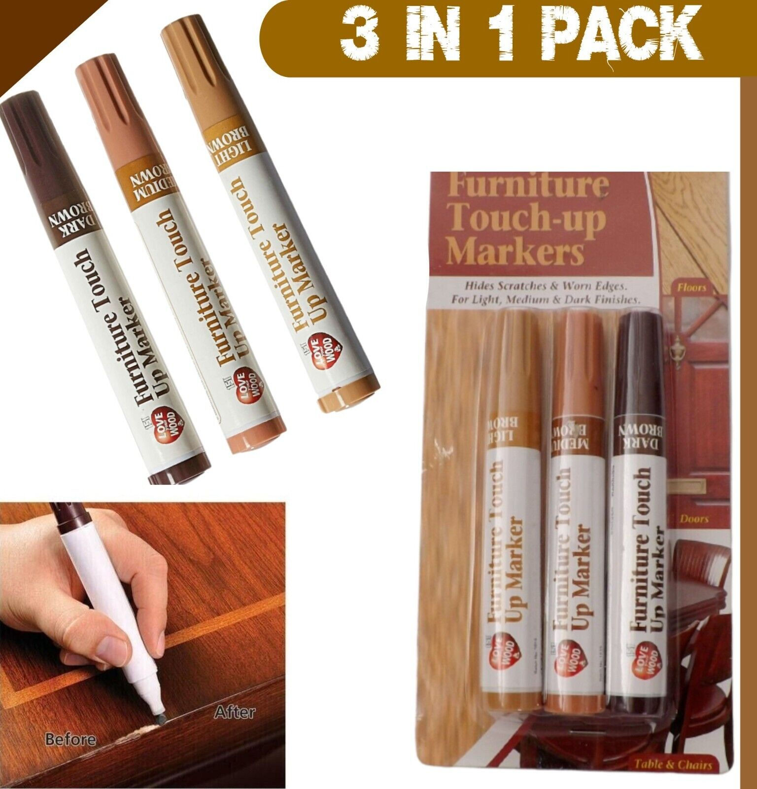 Piano Wood Scratch Repair Touch Up Pen Kit