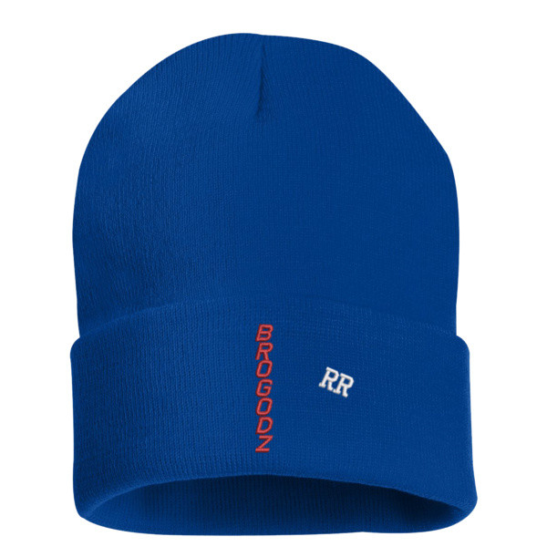 blue touque or toque bennie red design winter