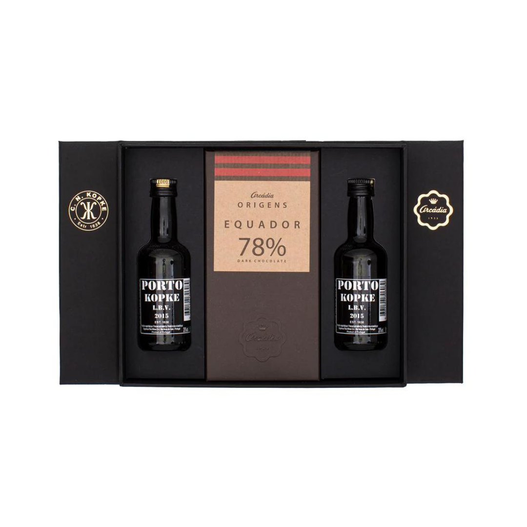 Kopke III - Porto Wine and Arcádia Chocolate Gift Set