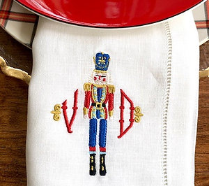 Nutcracker Monogrammed Dinner Napkins