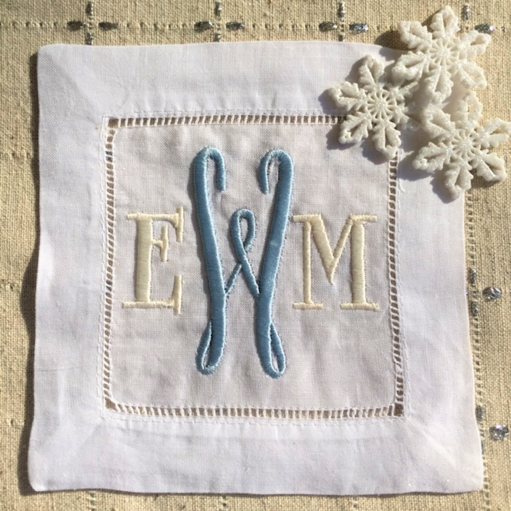 Elaine Monogram Cocktail Napkins