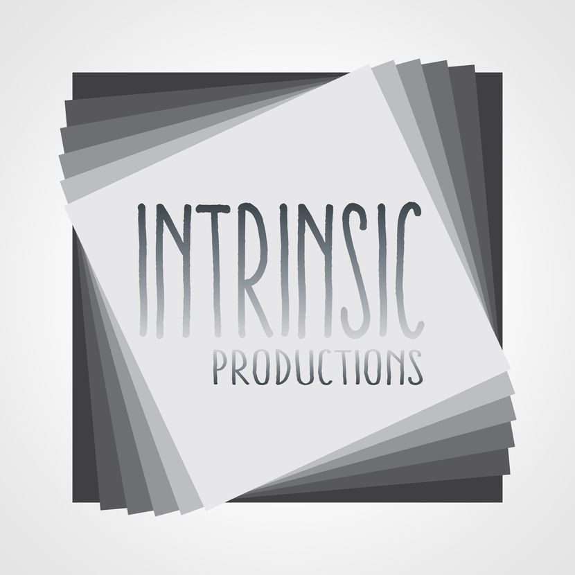 Logo featuring abstract shapes in grayscale resembling turning pages or a circular motion.