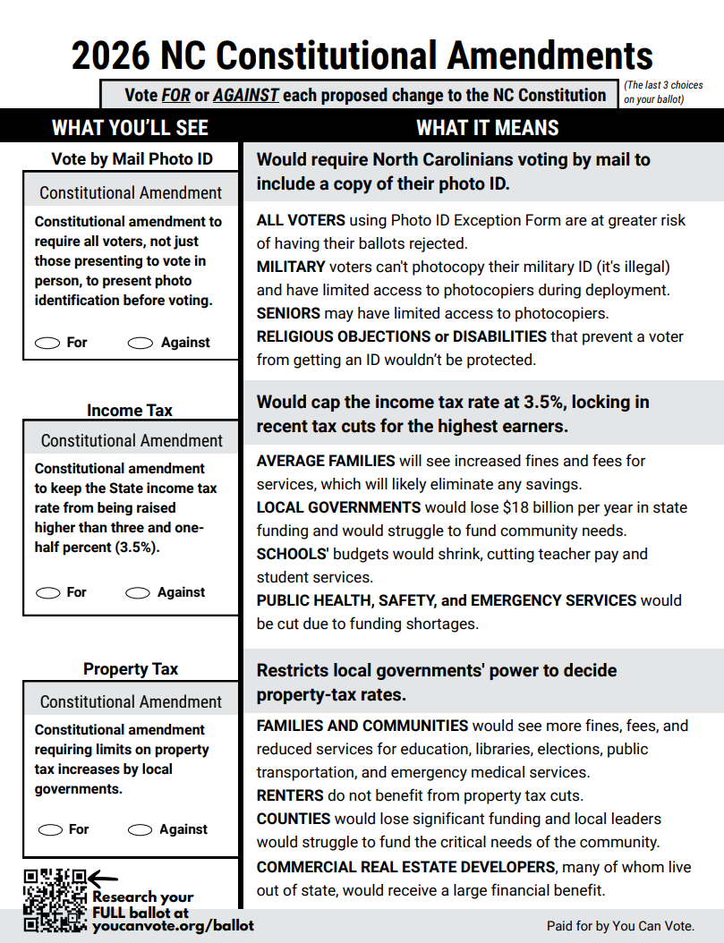 2026 NC Constitutional Amendments