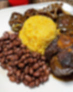 Freshly prepared Southern soul food plate featuring BBQ meats and homemade sides from Double’s BBQ & Soul Food Experience.