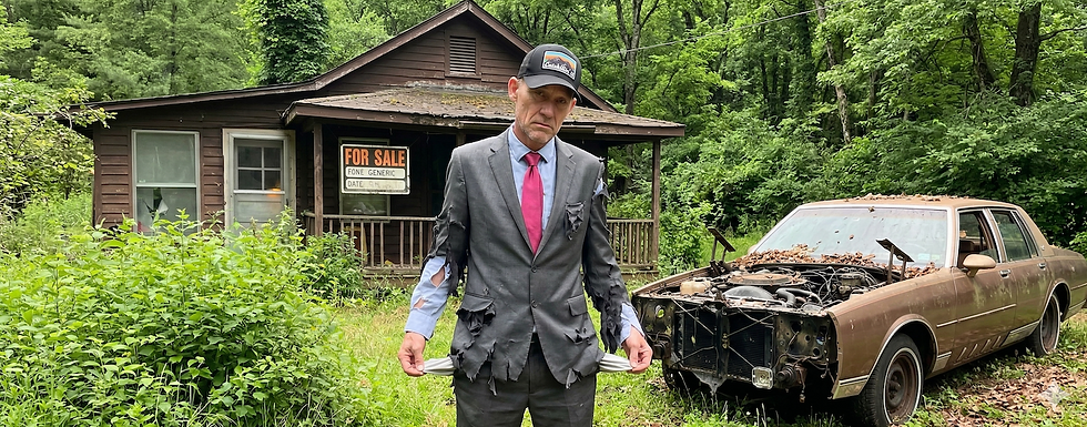 broke realtor with old car selling you an house that needs work