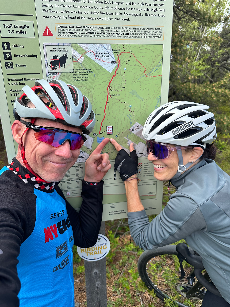 local realtor showing on the Minnewaska trail map where to go