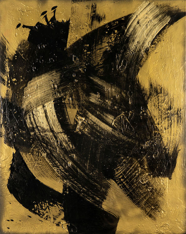 100 x 80cm
Acryl Metallic Gold auf Leinen
2025