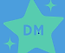 Logo: Blue Square, Green Star with initials DM