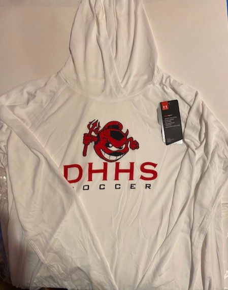 White Lady Devil Lightweight Drawstring Hoodie!