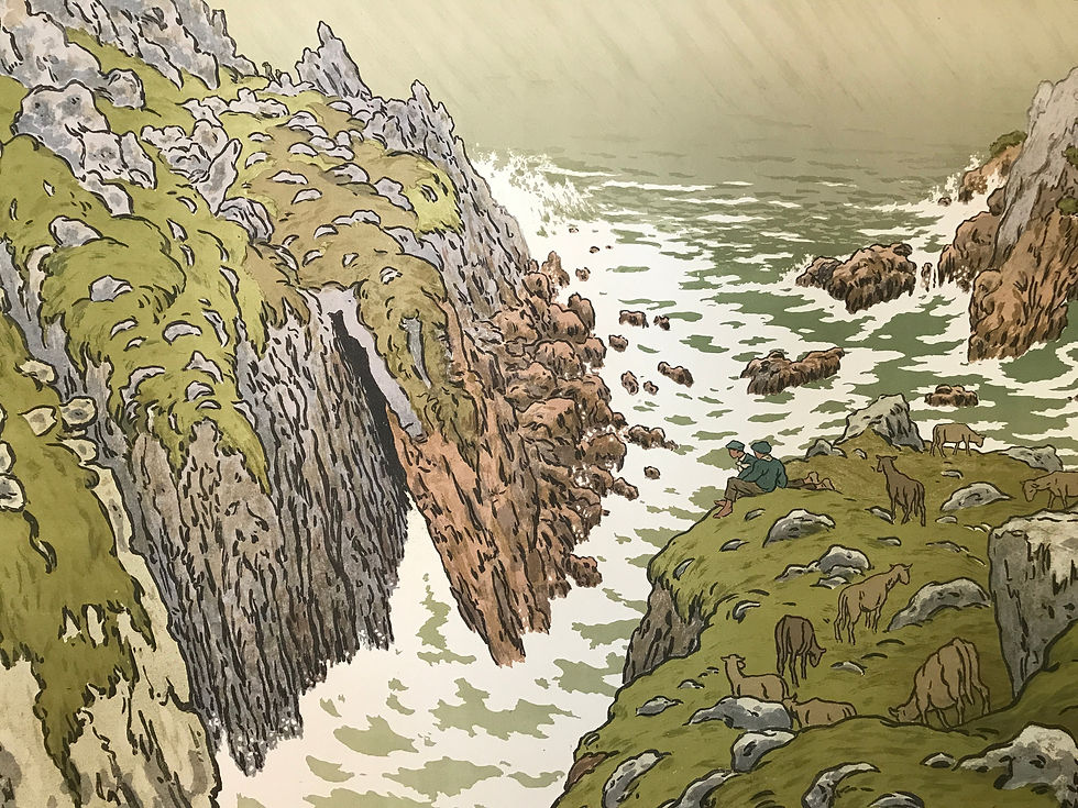 Rivière Henri (1864-1951) - La falaise | crozonantiquites