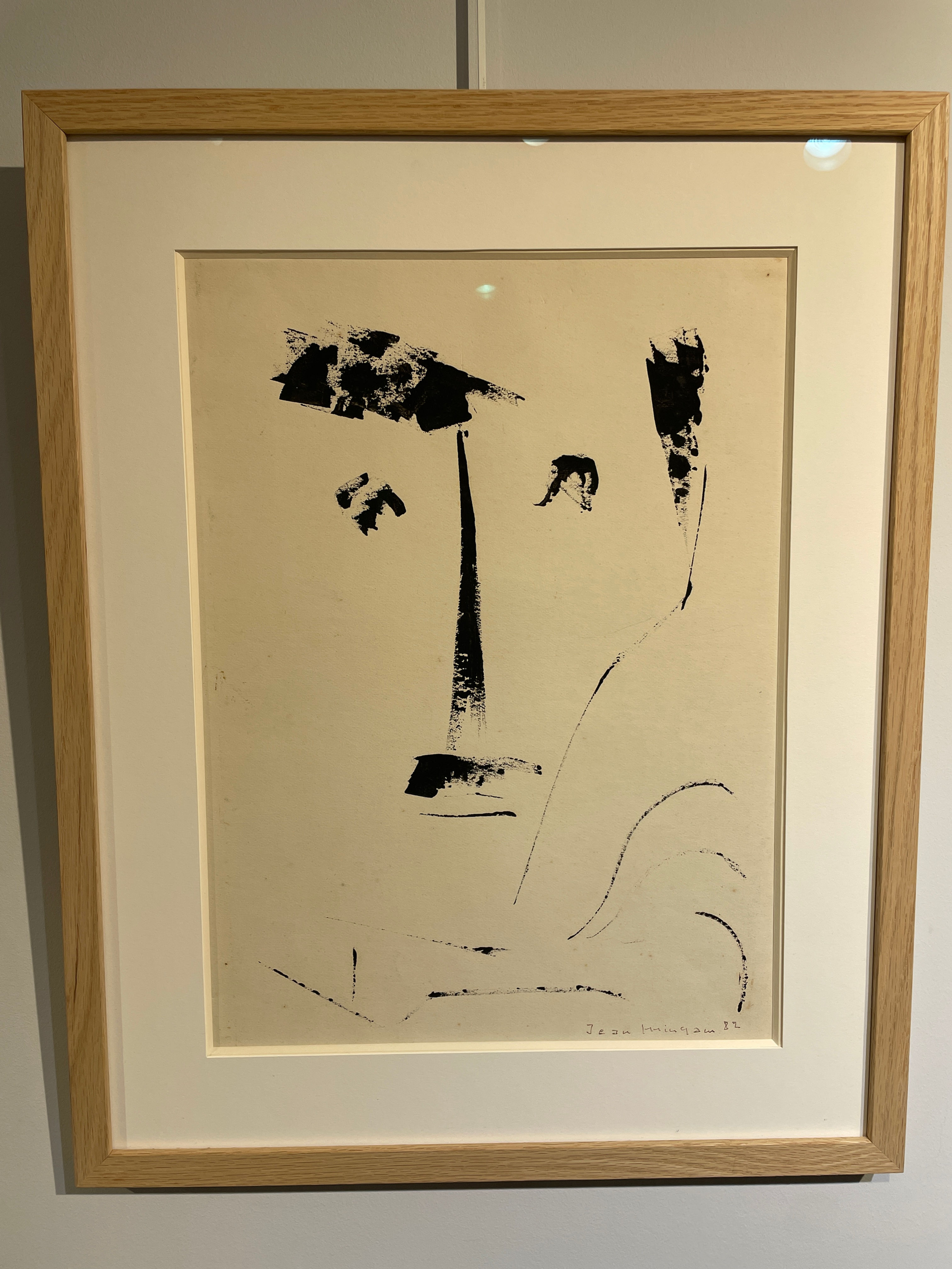 Jean Mingam (1927-1987) - Portrait - Encre de chine - 1982