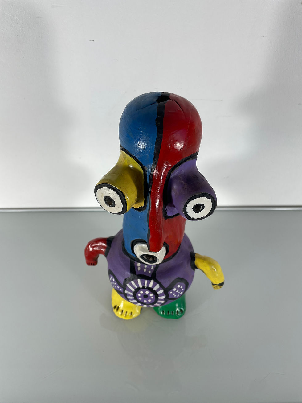 Miniature : Jean-Paul Baudouin (1946) - Personnage polychrome - Art Brut / Art Singulier