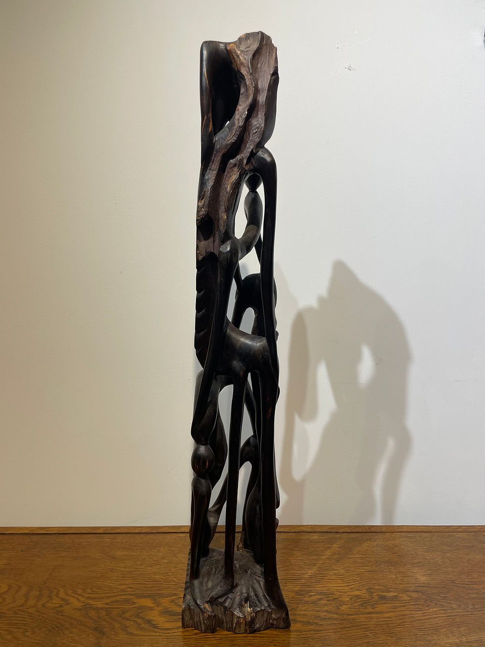 Miniature : Afrique - Tanzanie Mozambique - Grande Sculpture Makonde - type “Ujamaa”