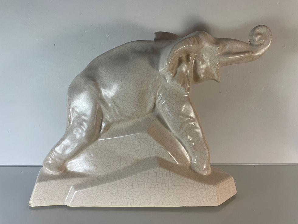 Miniature : Céramique De Saint Clément - Eléphant - Dolly - Art Déco