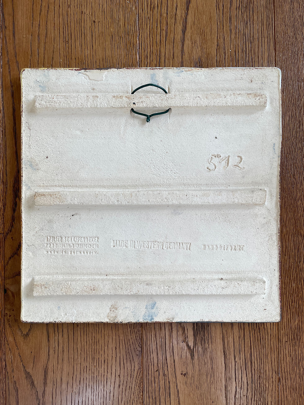 Miniature : Helmut Schaffenacker (1921-2010) - Plaque au décor géométrique